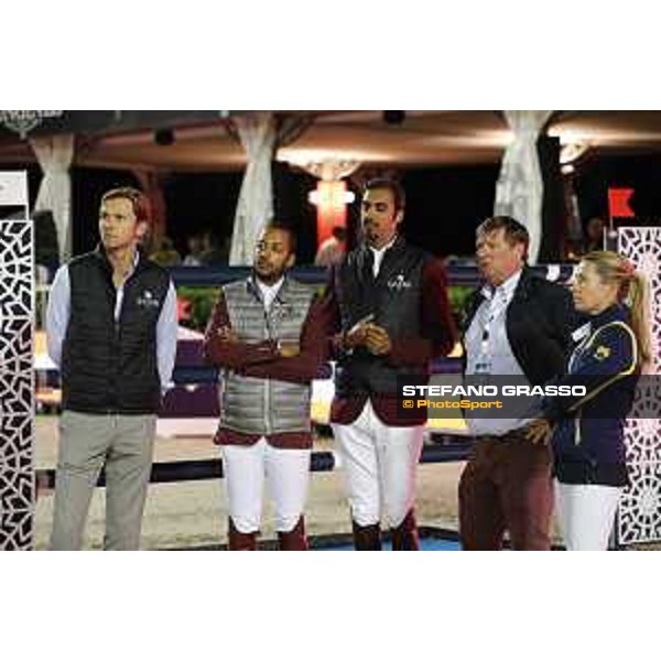 Team Qatar wins the Furusiyya Fei Nations Cup Jumping Final - Longines Challenge Cup Jan Tops with Edwina Tops-Alexander,SheiKh Ali Bin Khalid Al Thani,Bassem Hassan Mohammed and Willem Meeus Barcelona,25th sept. 2015 ph.Stefano Grasso