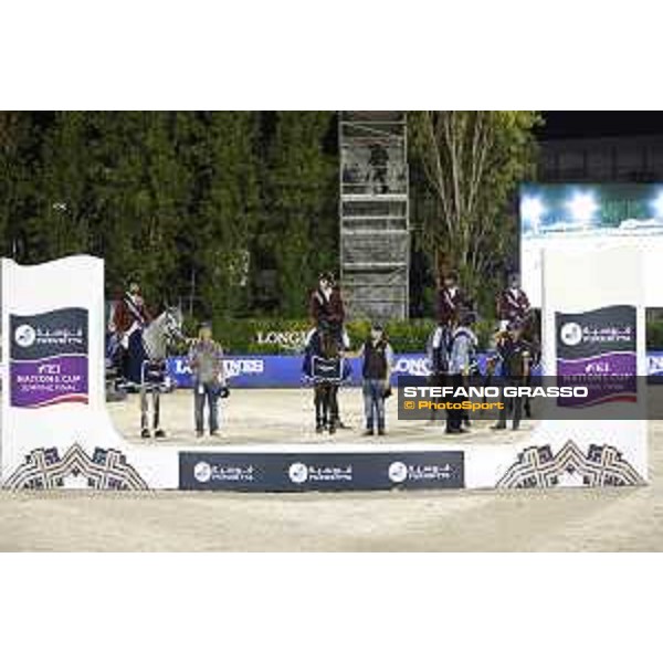 Team Qatar wins the Furusiyya Fei Nations Cup Jumping Final - Longines Challenge Cup The Podium Barcelona,25th sept. 2015 ph.Stefano Grasso