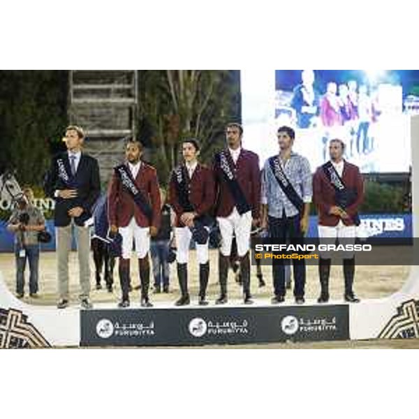 Team Qatar wins the Furusiyya Fei Nations Cup Jumping Final - Longines Challenge Cup The Podium Barcelona,25th sept. 2015 ph.Stefano Grasso