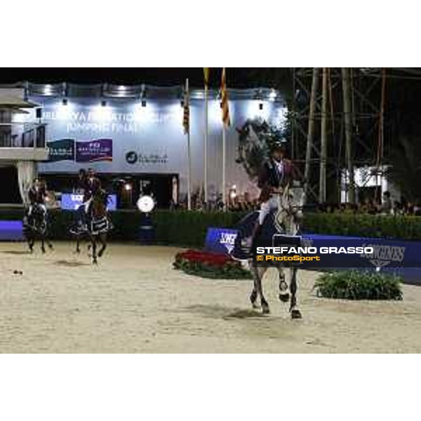 Team Qatar wins the Furusiyya Fei Nations Cup Jumping Final - Longines Challenge Cup Bassem Hassan Mohammed parades on Eurocommerce California Barcelona,25th sept. 2015 ph.Stefano Grasso