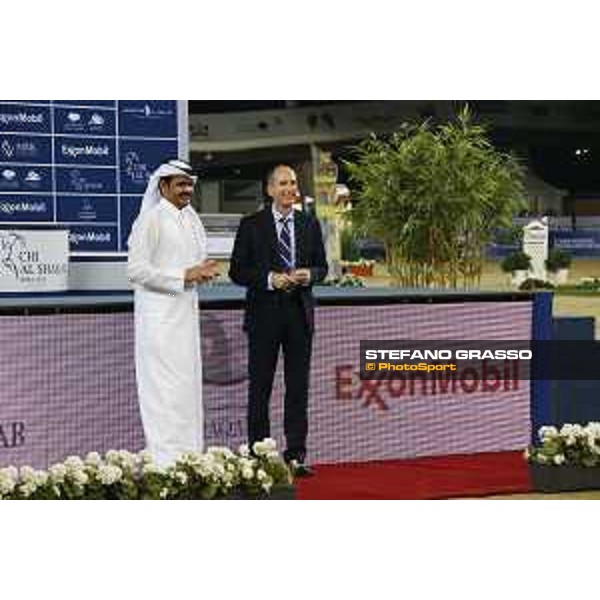 Sheikh Joaan bin Hamad bin Khalifa Al Thani and Alistair Routledge,Exxon Mobil Qatar President and General MAnager Doha,5th march 2016 ph.©.CHI Al Shaqab/Stefano Grasso all rights reserved