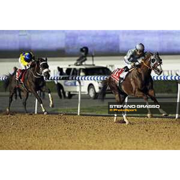 California Chrome with Victor Espinoza up wins the Dubai World Cup Dubai-Meydan racecourse 26th march 2016 ph.Frank Sorge/Grasso