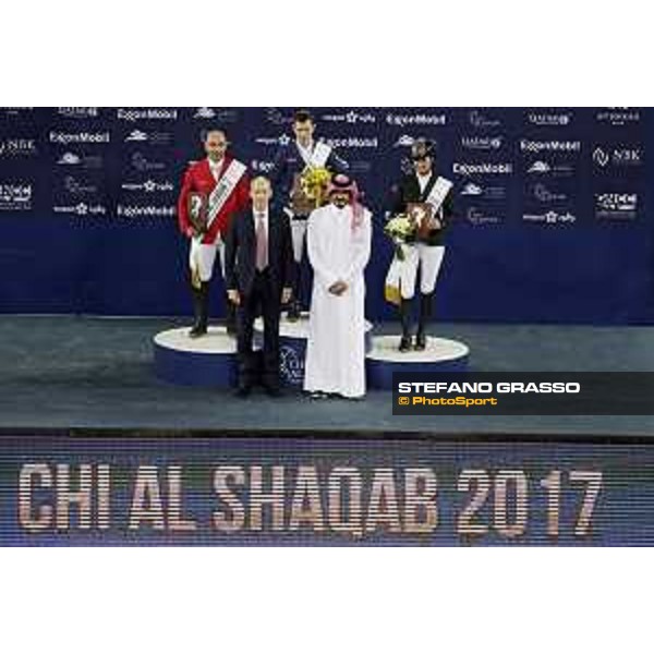 Al Shaqab, 04.03.2017, Winners Presentation, Scott Brash with Ursula XII at Al Shaqab wins the 5 Star Showjumping. Photo: Frank Sorge/Al Shaqab