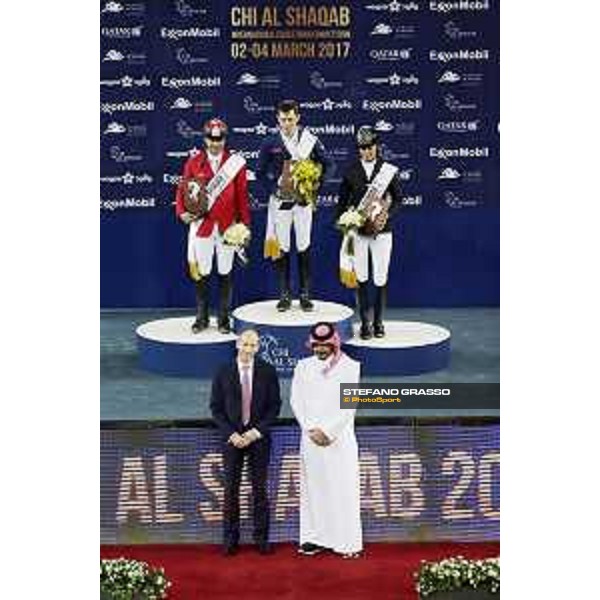 Al Shaqab, 04.03.2017, Winners Presentation, Scott Brash with Ursula XII at Al Shaqab wins the 5 Star Showjumping. Photo: Frank Sorge/Al Shaqab