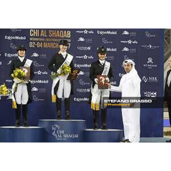 Isabelle Werth CDI5* - Grand Prix - Prize Giving Doha-Al Shaqab,3rd march 2017 ph.Stefano Grasso/Al Shaqab