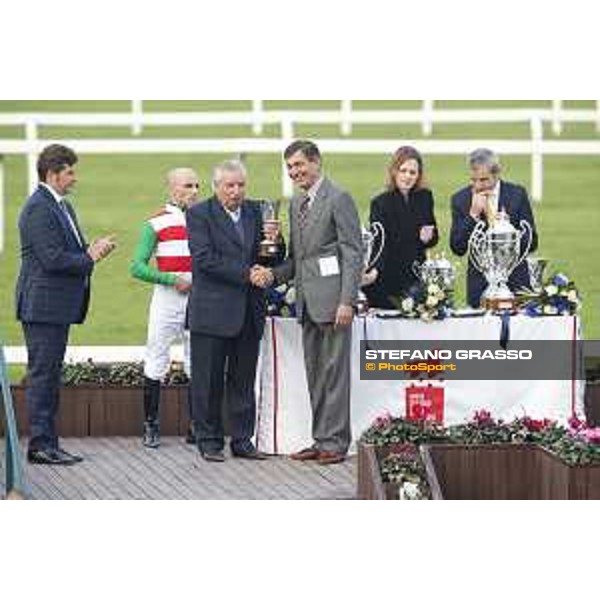 Prize giving ceremony of the Gran Premio del Jockey Club - Giuseppe Botti and Giorgio Guglielmi Milano - San Siro racecourse 22nd octiber 2017 - ph.Stefano Grasso