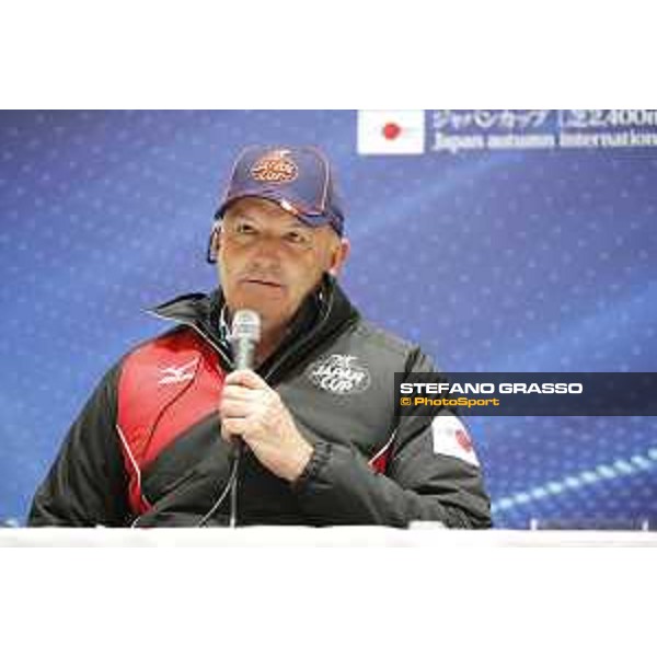 BoomTime connection during the press conference Fuchu racecourse,23rd nov.2017 Ph.Stefano Grasso