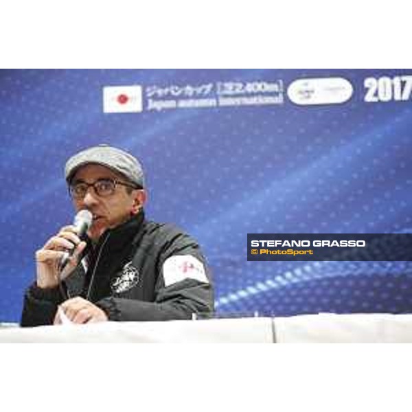 Guignol trainer Jean Pierre Carvalho during the Press conference Fuchu racecourse,23rd nov.2017 Ph.Stefano Grasso