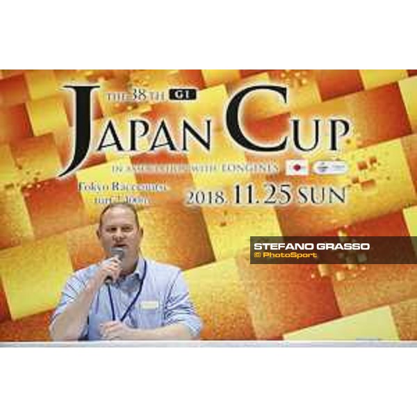 The 38th Japan Cup in association with Longines - Press conference Thundering Blue trainer David Menuisier Tokyo - Fuchs racecourse, 22nd nov. 2018