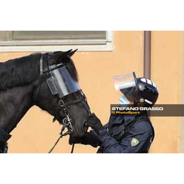 Esercitazione Polizia e Carabinieri a Cavallo O.P. Centro di Coordinamento dei Servizi Cinofili ed a Cavallo della Polizia di Stato Ladispoli, 30/10/2020 ph.Stefano Grasso