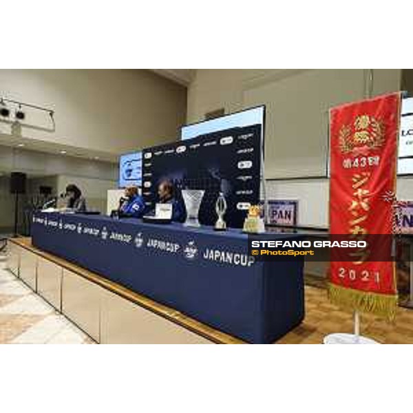 Japan Cup of Tokyo - - Tokyo, Fuchu Racecourse - 23 November 2023 - ph.Stefano Grasso/Longines Press conference - jockey Marie Velon and trainer Jean-Pierre Gauvin