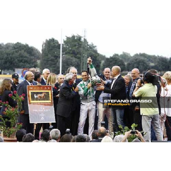 Andrea Guzzinati with Nadir Kronos wins the 83° Italian Trotting Derby Roma, 10th oct. 2010 ph. Stefano Grasso